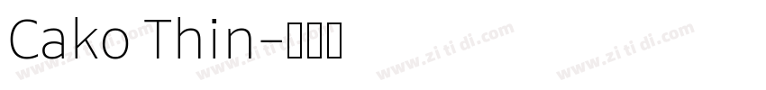 Cako Thin字体转换